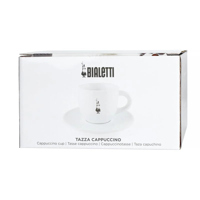 Taza con Plato de Porcelana para Capuchino Bialetti