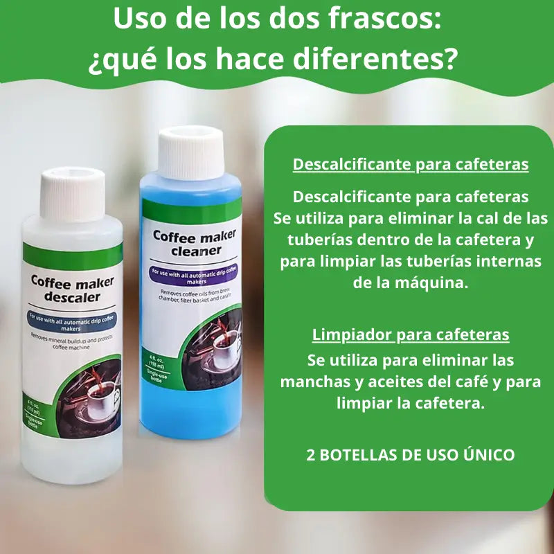 Kit Descalcificador y Limpiador para Cafeteras