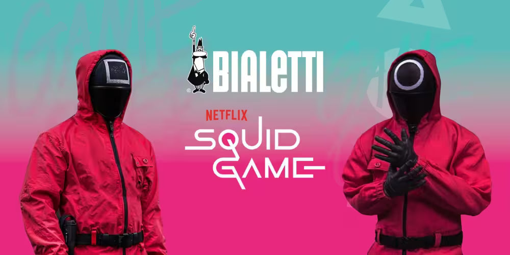 Cafeteras Italianas Bialetti edición especial Squid Game para colección.