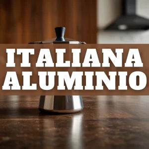 Colección de cafeteras italianas de aluminio Bialetti Moka Express para cocina a gas y eléctrica.