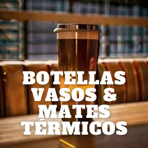 Termos, botellas y vasos térmicos de acero inoxidable para mantener el café caliente.