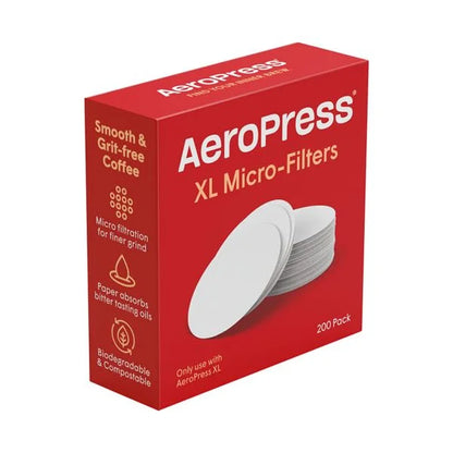 Caja roja de filtros de papel Aeropress XL Micro-Filters