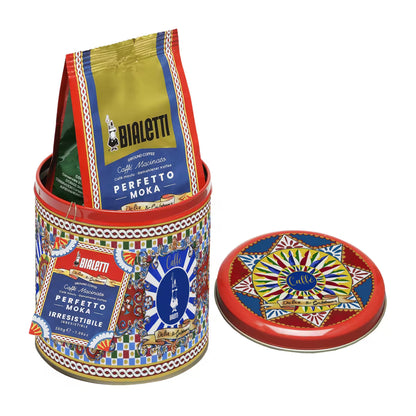 Set de café Bialetti Dolce&Gabbana: bolsa y lata con tapa roja
