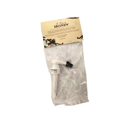 Bomba dispensadora de jarabe MONIN 750 ml en empaque transparente con etiqueta