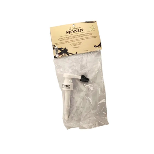 Bomba dispensadora de jarabe MONIN 750 ml en empaque transparente con etiqueta
