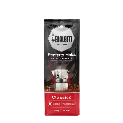 Café molido Bialetti Perfecto Moka Classico, 250 g, tueste medio.