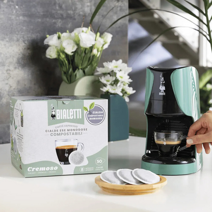 Cápsulas ESE Bialetti Cremosso en caja, 50 unidades