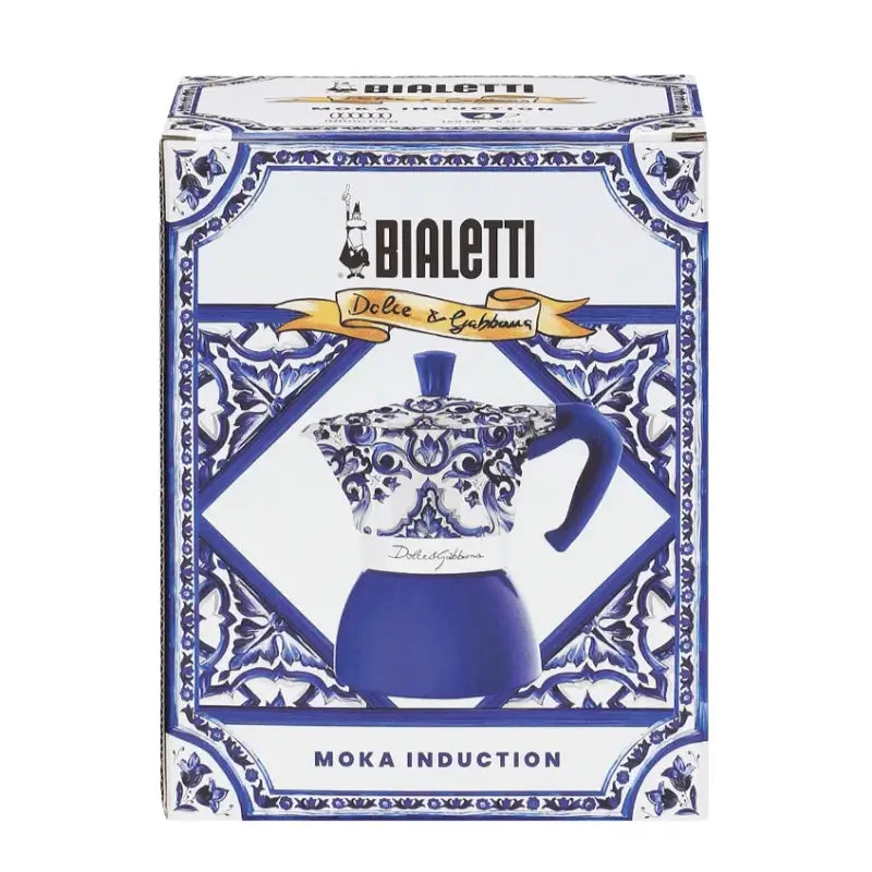 Cafetera Moka Inducción Dolce&Gabbana Blu Bialetti