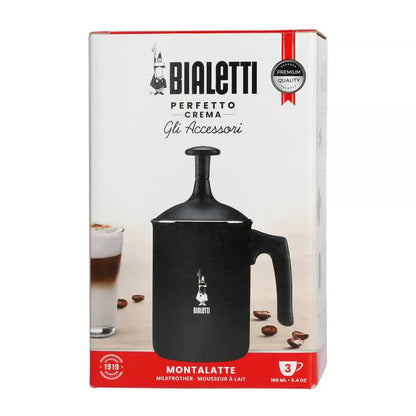 Caja Bialetti con espumador de leche negro tipo Montallatte, 160 ml