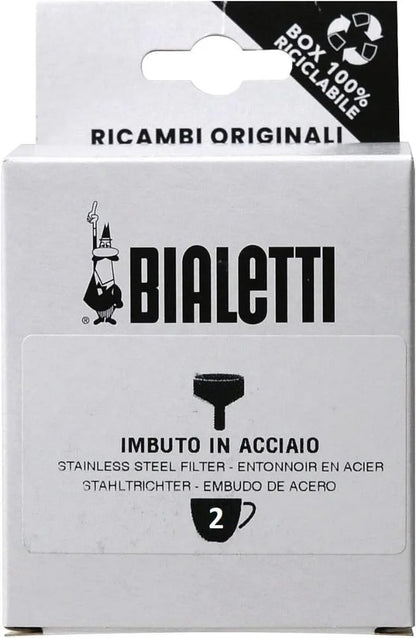 Repuesto embudo de acero Bialetti, caja para 2 tazas