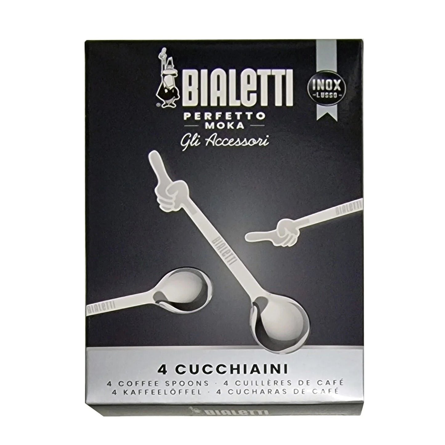 Set 4 Cucharas de Acero Inoxidable Bialetti