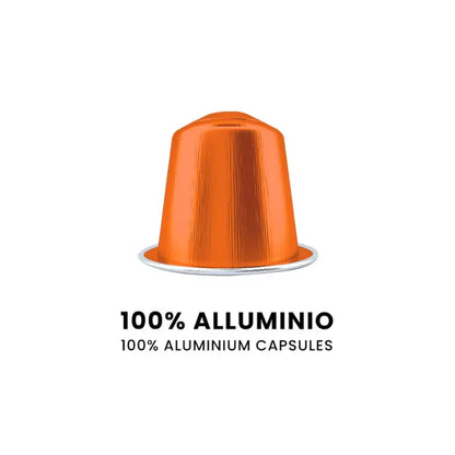 Cápsula de café de aluminio naranja para Nespresso, cremosa
