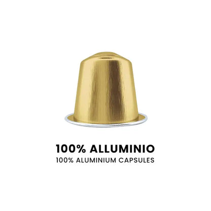 Cápsula de café dorada de aluminio para Nespresso, 100% aluminio