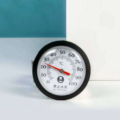 Termómetro analógico Timemore con carátula circular blanca, escala °C y aguja roja