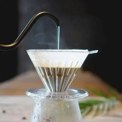 Goterón de café Crystal Eye transparente de PCTG Timemore, gotero acanalado.
