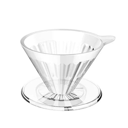 Goterón de café Crystal Eye transparente de PCTG Timemore con base circular y aletas.