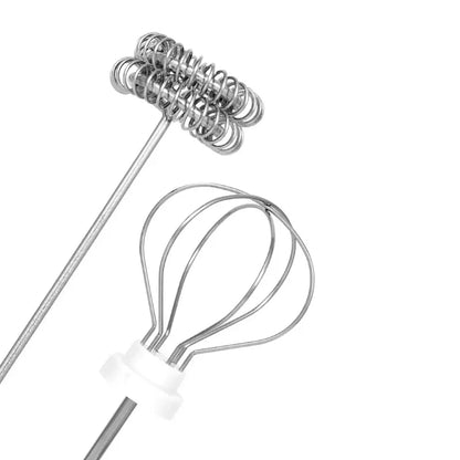 Accesorio batidor de acero con espiral y alambre para formar espuma
