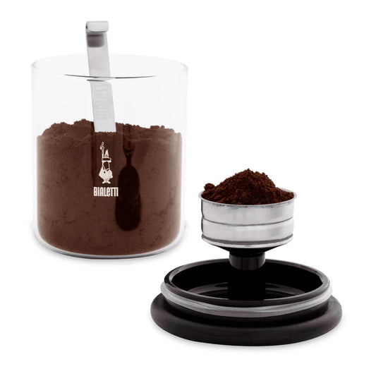 Frasco de Vidrio Almacenamiento de Café con Cuchara Bialetti