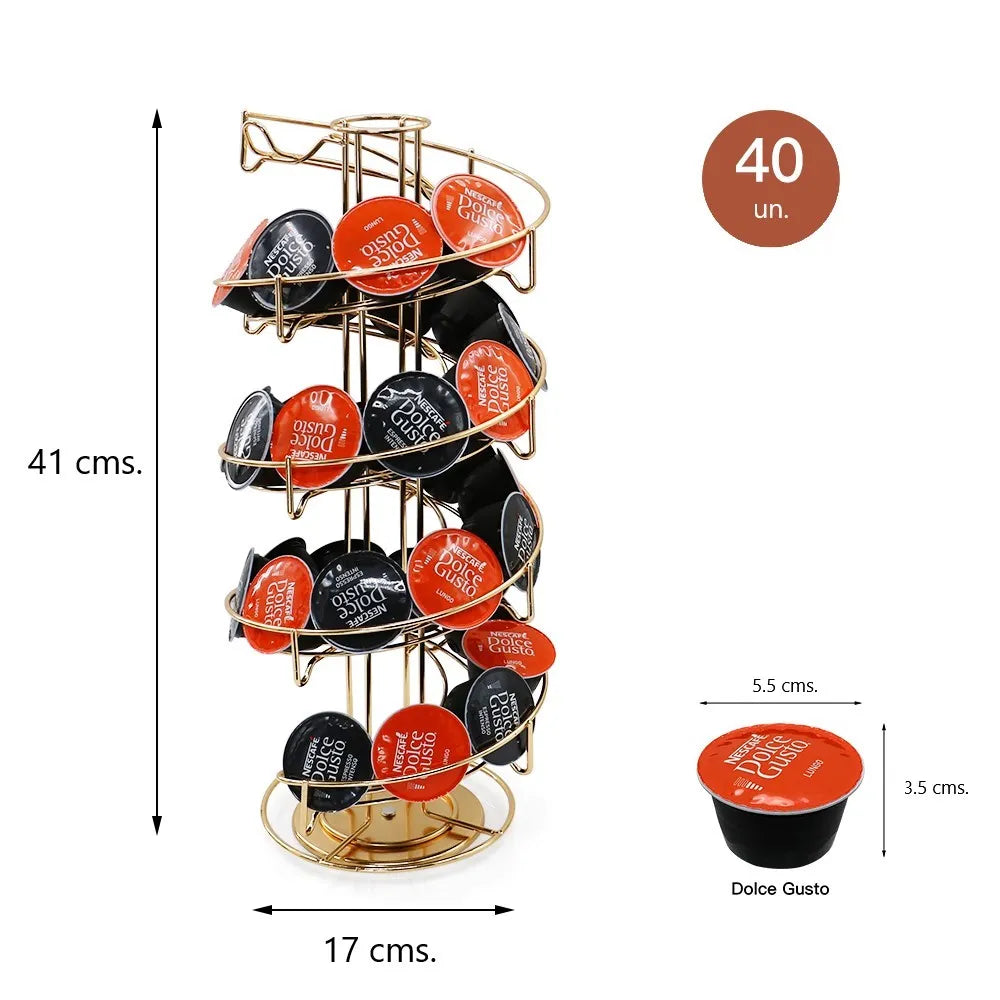 Porta cápsulas giratorio 40 cápsulas para Dolce Gusto