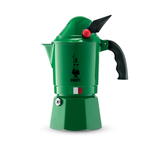 Cafetera Moka Alpina verde 3 Tazas 130ml Bialetti