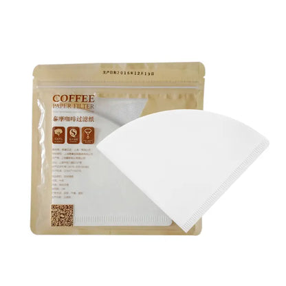 Filtro de papel cónico blanco con bolsa transparente Timemore