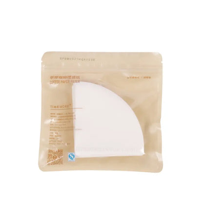 Filtro de papel cónico blanco en bolsa sellada Timemore