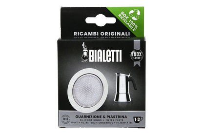 Caja Bialetti con junta y placa filtro circular INOX, 1-2 tazas