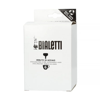 Repuesto embudo de acero Bialetti, caja para 6 tazas