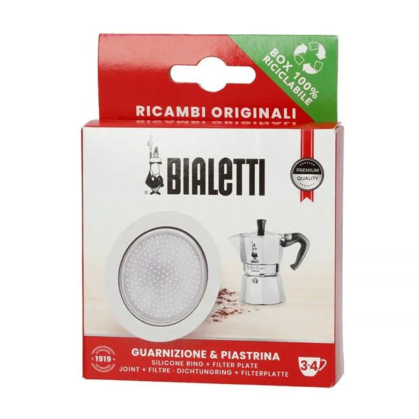 Repuesto Empaquetaduras y Filtro para Moka Bialetti Línea Aluminio