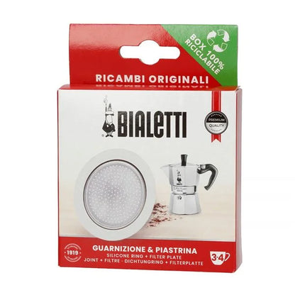 Repuesto para moka Bialetti: empaquetadura y filtro, caja "Ricambi Originali"
