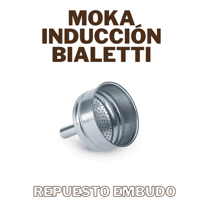 Repuesto embudo metálico para cafetera moka de inducción Bialetti