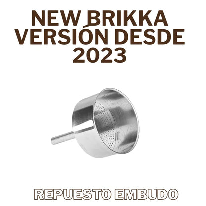 Repuesto embudo filtro Bialetti New Brikka metálico con orificio y malla perforada