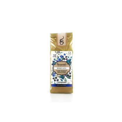 Bolsa de té negro sensorial Bosque Azul, empaque dorado de 50 g