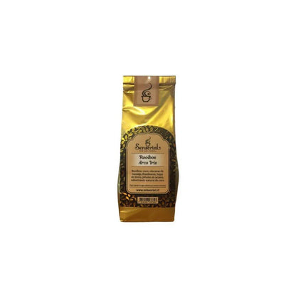 Infusión Sensorial Rooibos Arco Iris en bolsa, color dorado con etiqueta verde