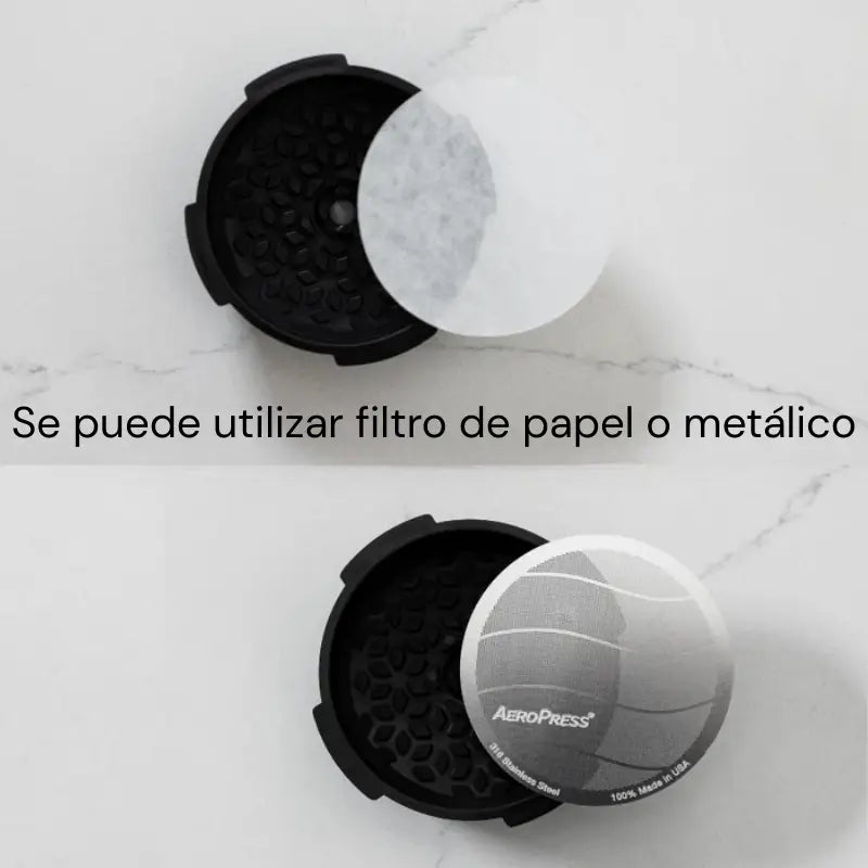 Tapa de Portafiltro con Control de Flujo para Aeropress