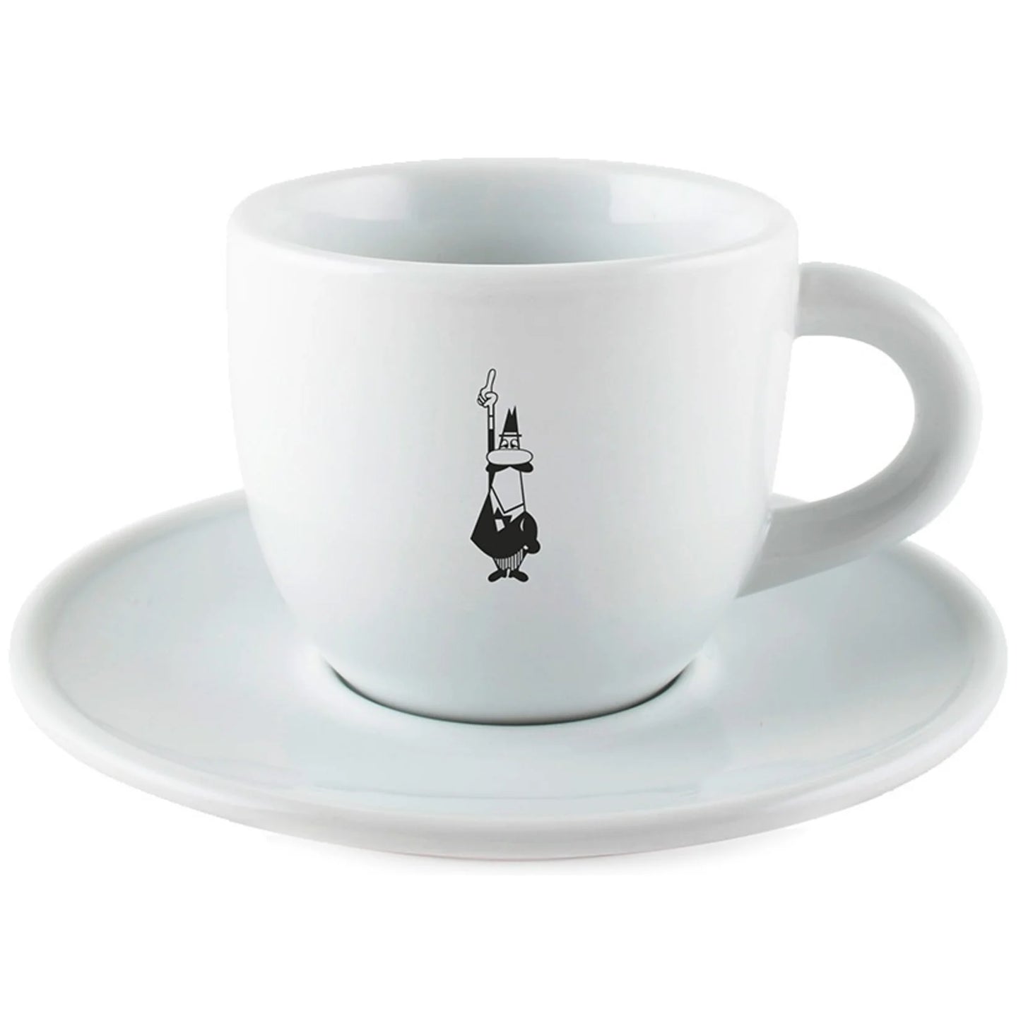 Taza con Plato de Porcelana para Capuchino Bialetti