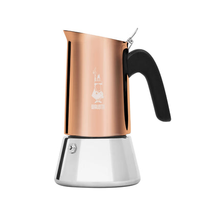 Cafetera italiana Bialetti Venus de acero cobre con mango negro y base cromada