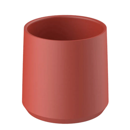 Vaso de café de cerámica rojo, forma cilíndrica