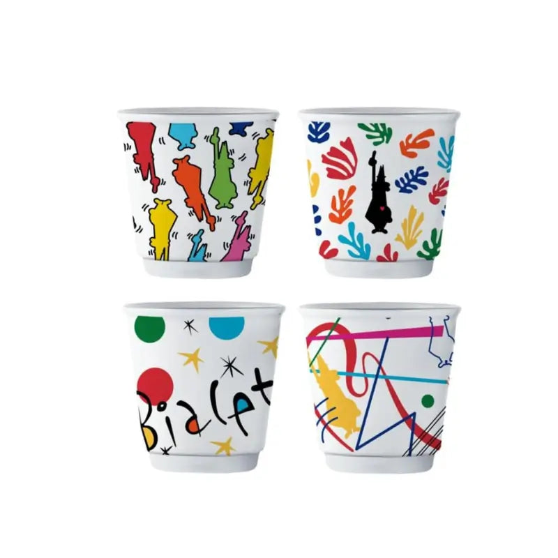 Set de 4 Vasos de Arte Espresso Bialetti