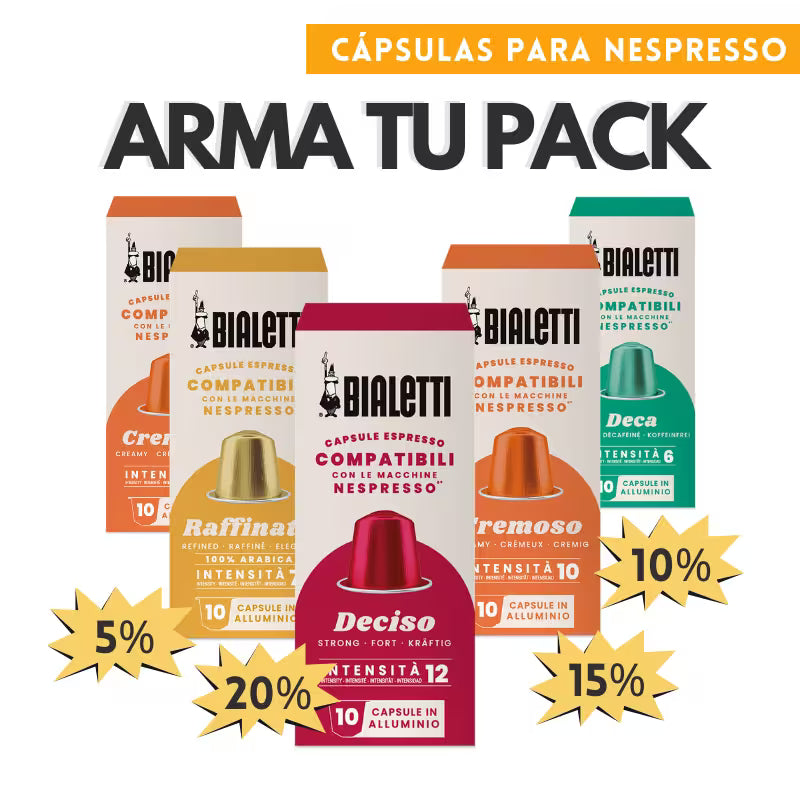 Promo: Cápsulas Café Bialetti para Nespresso arma tu pack desde 5 cajas