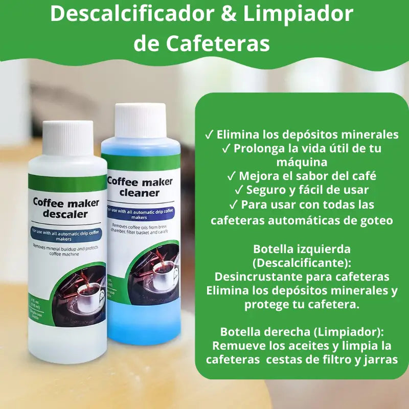 Kit Descalcificador y Limpiador para Cafeteras