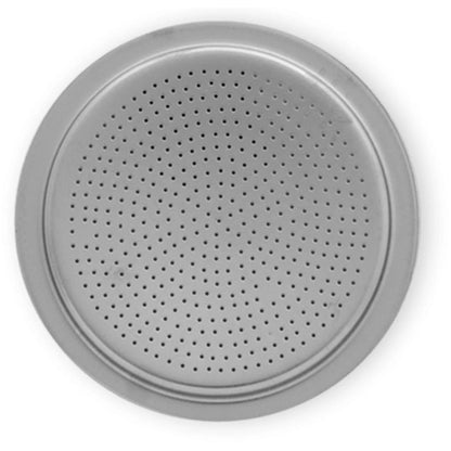Filtro circular gris para moka Bialetti, disco metálico perforado