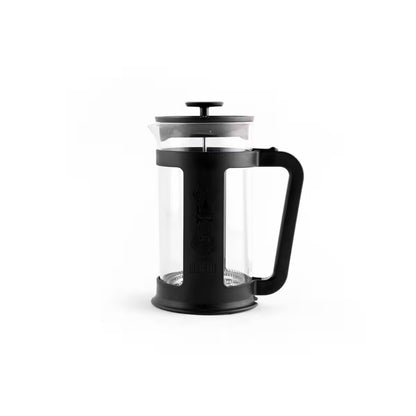 Prensa francesa Bialetti Smart negra con jarra de vidrio, tapa superior y asa lateral