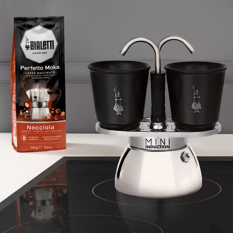 Cafetera Mini Express Inducción con 2 tazas 100ml Bialetti