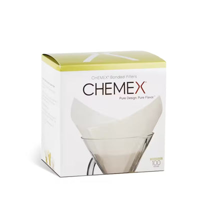 Caja de filtros de papel CHEMEX, blanco con franja verde, 100 unidades