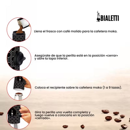 Cómo usar el Dosificador de Café Bialetti Dosacaffè sobre cafetera Moka