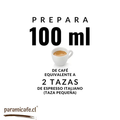 Taza blanca con café expreso de 100 ml, para cafetera mini de 2 tazas