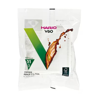 Paquete de filtros de papel HARIO V60 para V60-01, 100 unidades