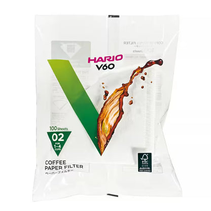 Paquete de filtros de papel HARIO V60 para V60-02, 100 unidades