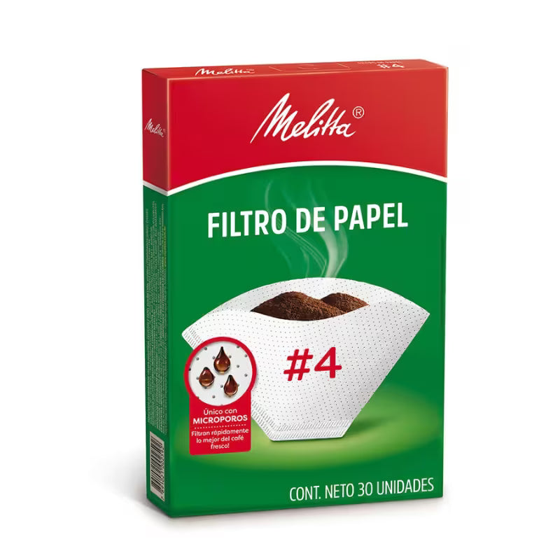 Filtro de papel Melitta #4 para café, 30 unidades